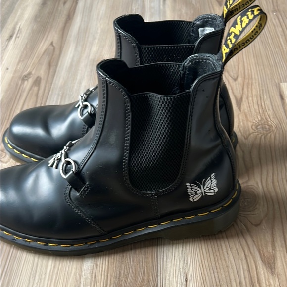 Dr. Martens Black Leather Boots with Silver Details - Picture 2 of 5